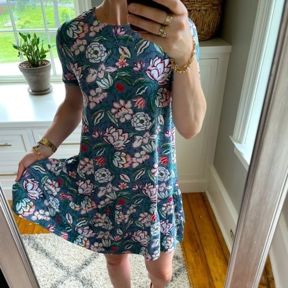 Loft floral flounce swing dress. - Picture 9 of 16